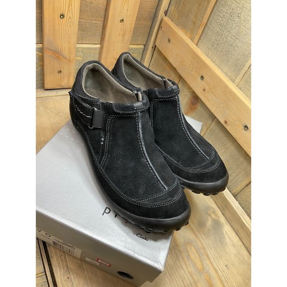 NEW Clarks Privo XFactor Driving Shoes Black Suede US7 7M - Picture 2 of 6